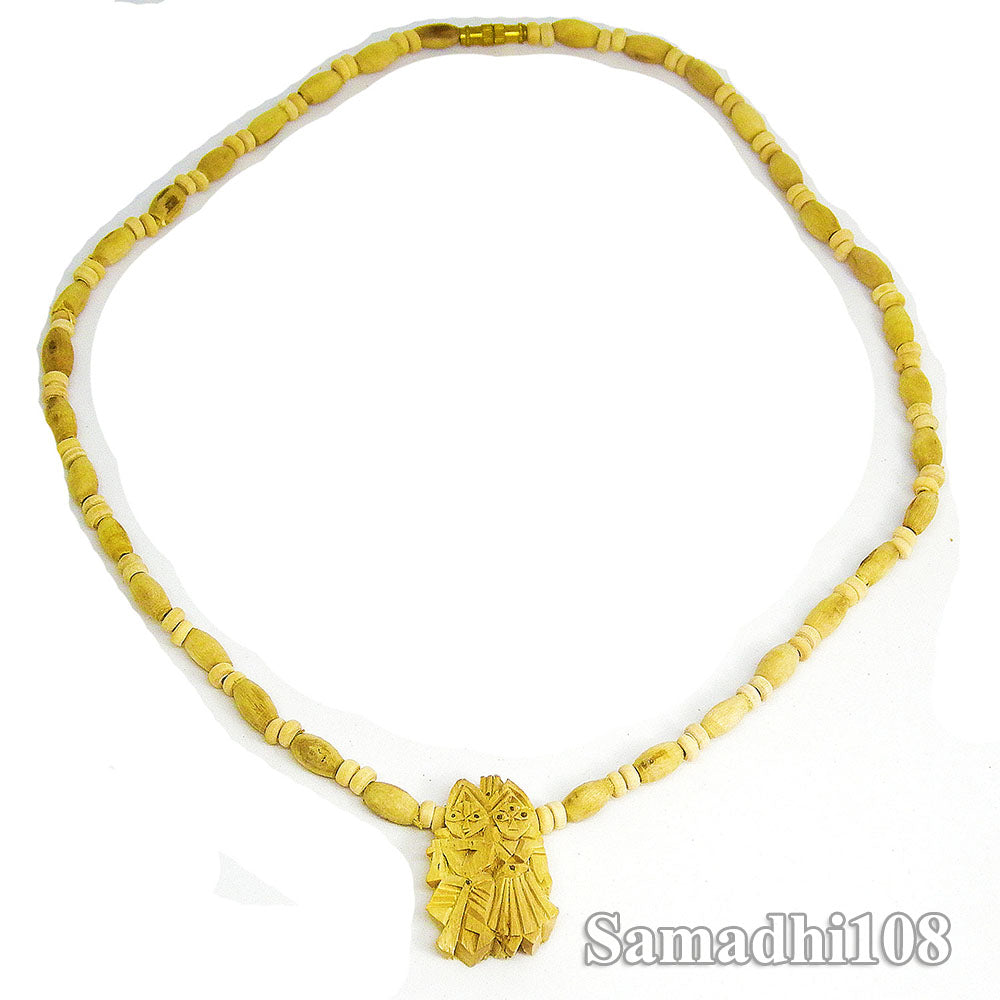 Tulsi Neckbeads with Wooden Radha Krishna