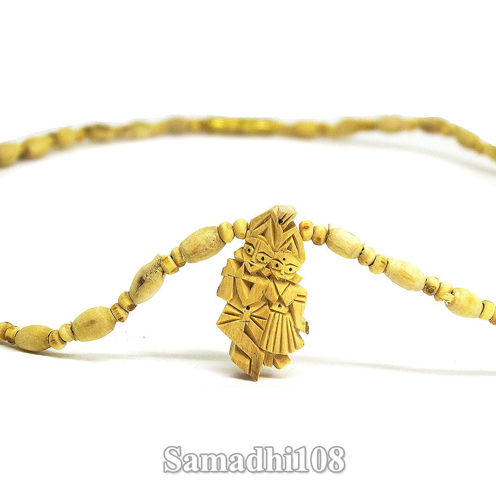 Tulsi Neckbeads with Wooden Radha Krishna