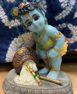 Krsna with Butter Pot Statue- 3.5 Inches