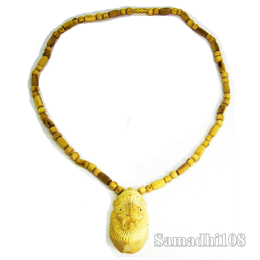 Neckbeads with Wooden Lord Nrsimhadeva Pendant