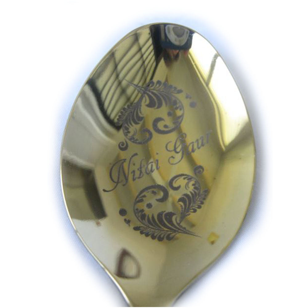 Silverware with Nitai Gaur Engraving