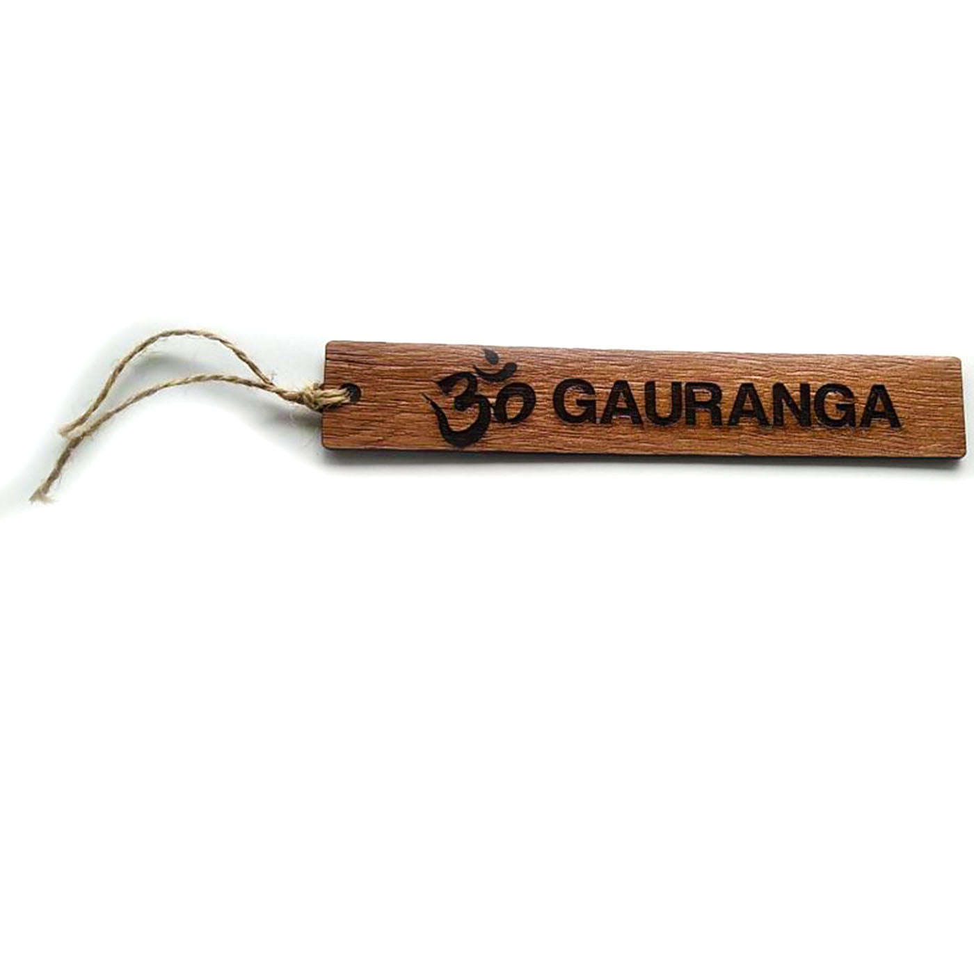 Wooden Bookmark Gauranga with Om