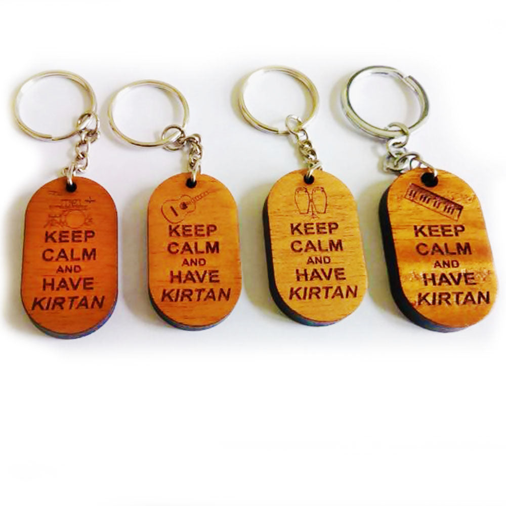 Keychain "Keep Calm and Have Kirtan"